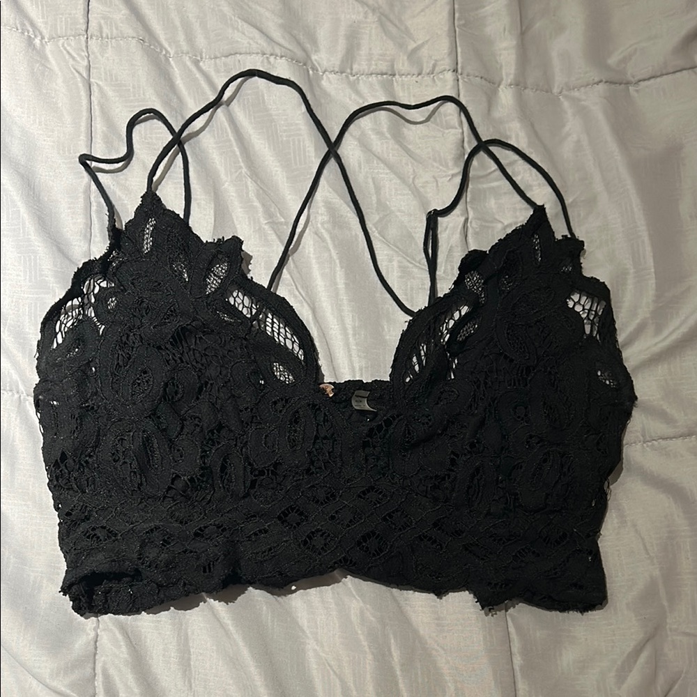 Free People Black Lace Bandeau